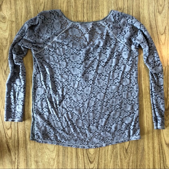 🔥 Abercrombie Lace Back Long Sleeve Shirt S - Picture 4 of 8